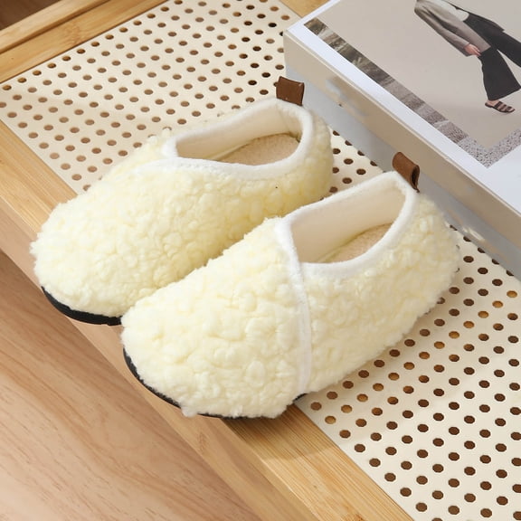 HaoXun Women's Winter Fleece Slipper Socks with Non-Slip Sole - Fashionable Casual Thick Warm House Shoes for Indoor and Outdoor Home Use
