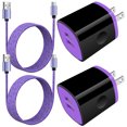 thumbnail image 1 of Haoano USB C 3FT 2.1A Dual Port Wall Charger Block with Type C Charging Cables, 2 Pack, 1 of 8