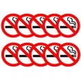 thumbnail image 1 of Haobase 10 Pcs No Smoking Sign - Self Adhesive Vinyl Sticker (7 cm x 7 cm), 1 of 2