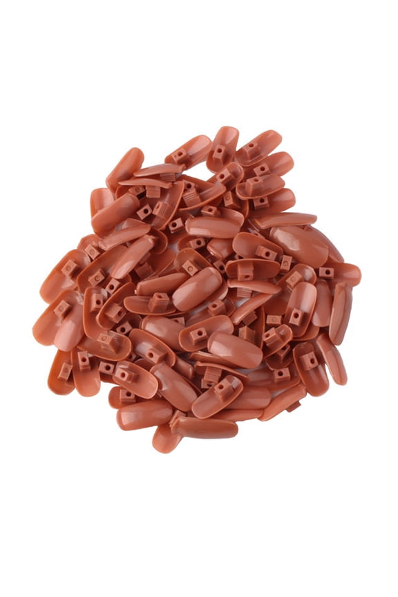 100 Pcs Of Nail Art Joint Bendable Prosthetic Hand Matching Practice Nail PiecesCurry
