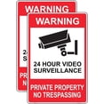 thumbnail image 1 of Haobase 2 Pcs Private Property No Trespassing Sign Sticker - 30 cm x 20 cm - Self Adhesive Vinyl, 1 of 3