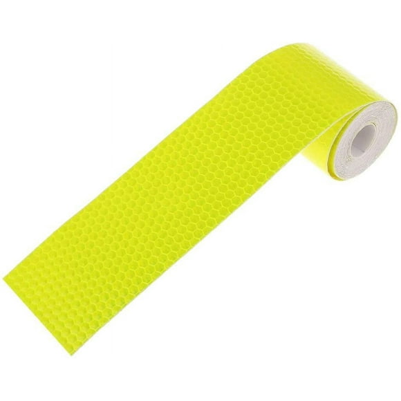 Haobase 3 Meters (9.8ft) Reflective Safety Self Adhesive Warning Tape Visibility Night for Car/Truck - Yellow