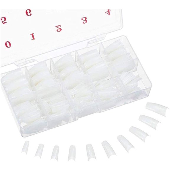 Haobase 500Pcs Nails Natural French False Nails Fake Nail Tips