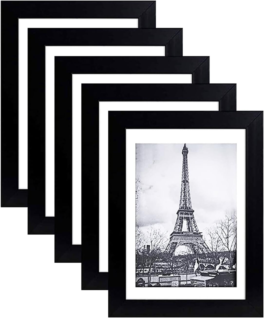 Haobase 5x7 Picture Frame Set of 5, Display Pictures 4x6 with Mat or ...