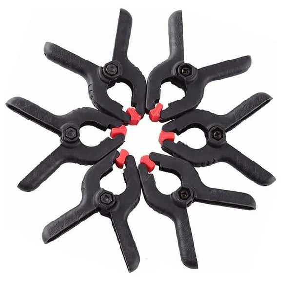 Haobase 6Pcs 2.5 inch /6.5cm Black Backdrop Clamps for Nylon Muslin Paper Photo Background, Reflectors and Other Photography Purpose