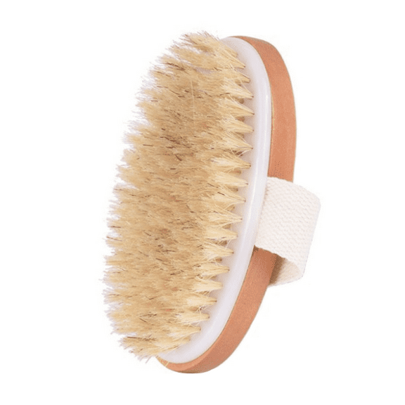Haobase Dry Skin Body Brush - Improves Skin's Health And Beauty - Natural Bristle - Remove Dead Skin And Toxins