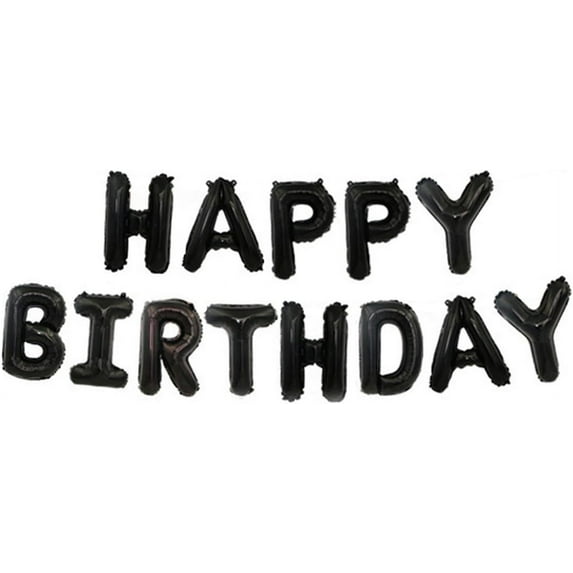 Haobase Happy Birthday Balloons Banner, 16 inch Aluminum Foil Letters Birthday Sign for Birthday Party Decoration