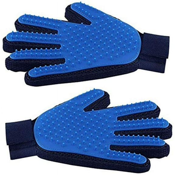Haobase Pet Grooming Glove Gentle Deshedding Brush Fur Gloves Massage Tool Dog Cat Hair Remover