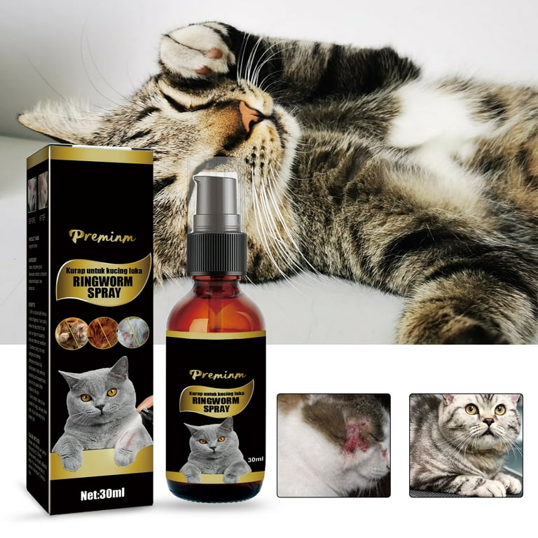 Haobuy 1pcs Pet Skin Care Spray, Cat Ringworm Treatment Dermatitis