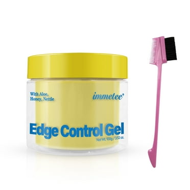 Haobuy Edge Control Gel with Brush, Hair Styling Gel Flyaway Hair Tamer 100g,3.52 oz