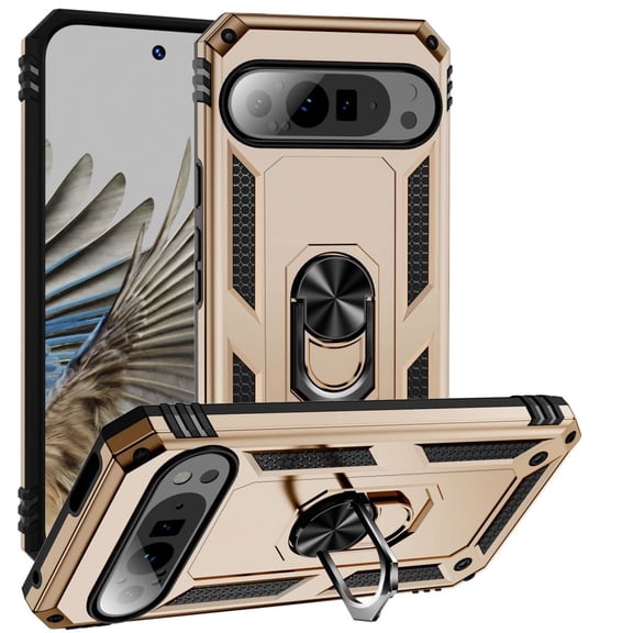 Haobuy for Google Pixel 9 / Pixel 9 Pro XL Case with Magnetic Kickstand Heavy Duty Shockproof Hard PC Shockproof Case