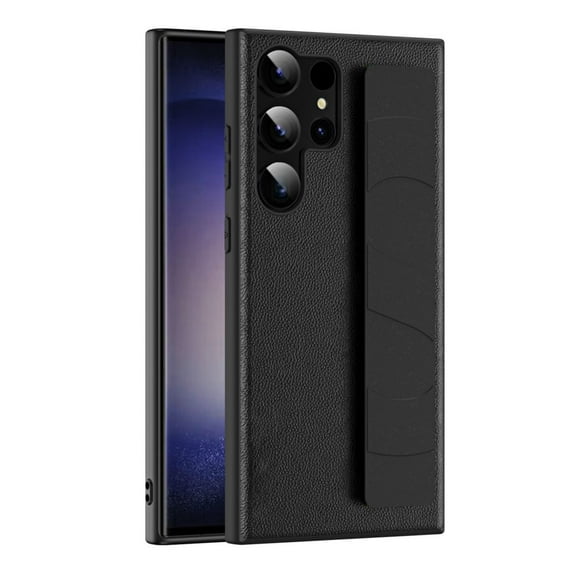 Haobuy for Samsung Galaxy S24 Ultra S24 Plus S24 Case with Wristband Strap Slim Leather Shockproof Anti-Scratches Cover
