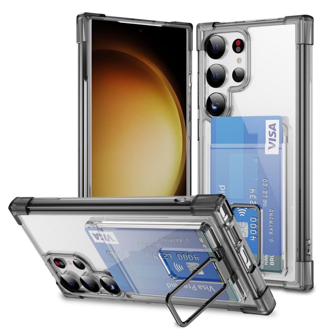 Haobuy for Samsung Galaxy S24 Ultra S24 Plus S24 Clear Wallet Case with