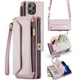 thumbnail image 1 of Haobuy for Samsung Galaxy S24 Ultra S24 Plus S24 Wallet Case with Strap Leather Flip Full Protective Case for Women, 1 of 7