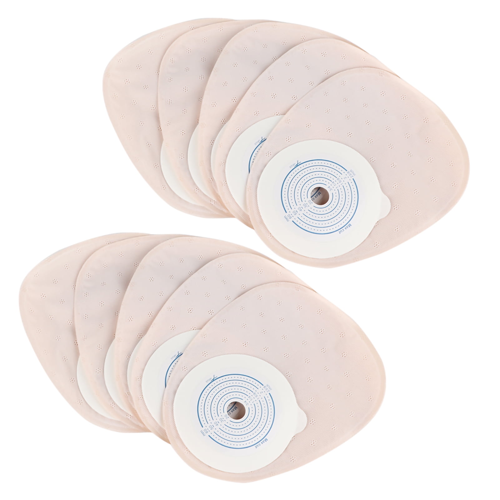 Haofy 10pcs/Pack Ostomy Bag, System Medicals Drainable Colostomy Bag, Skin-friendly Hydrocolloid Film Cut Size Brace Ostomy Supplies For Body Stoma Car