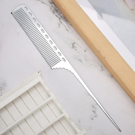 Haofy Aluminum Metal Comb Hair Comb Rat Tail Hair Comb Women Men