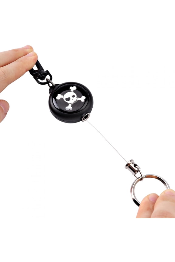 Reel Key Chain Extendable Badge Reel Keychain Reel Chain Key Reel With Steel Wire Rope And Clip For Outdoor Activity