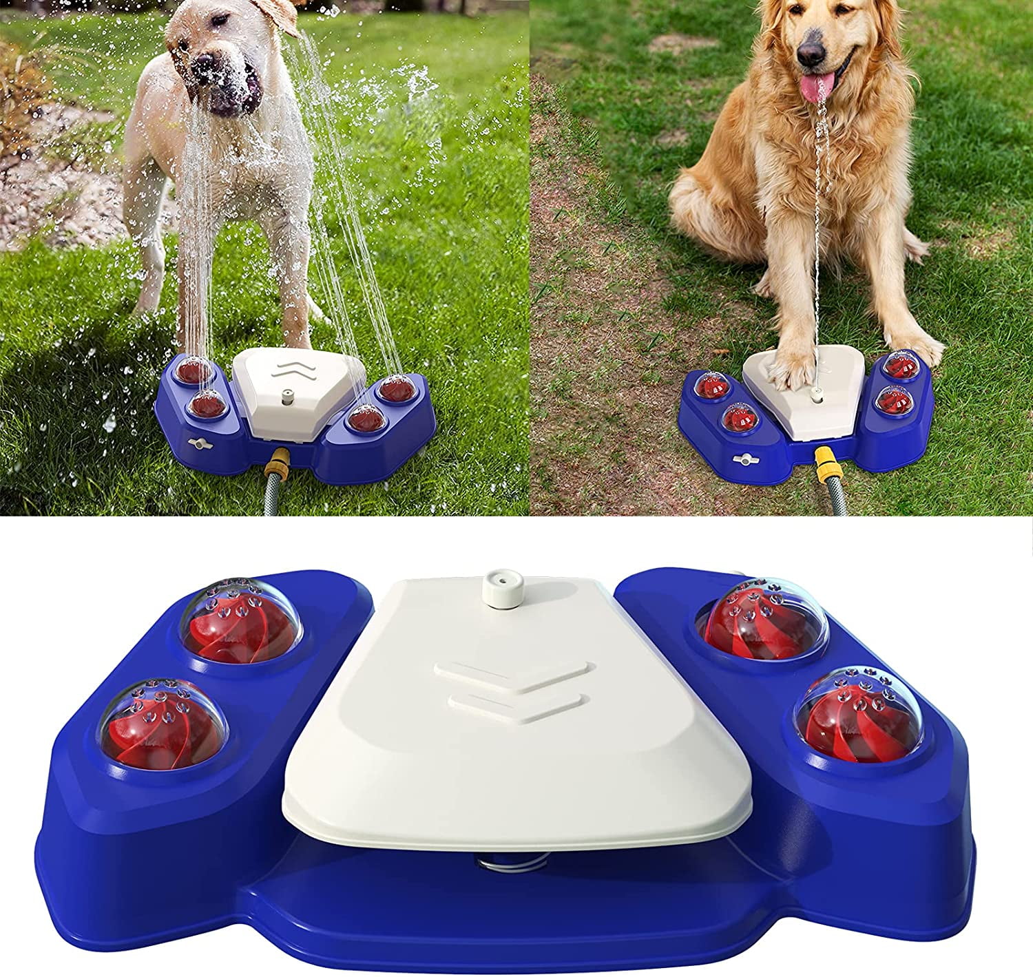 Haokaini Dog Water Fountain and Dog Sprinkler, Outdoor Automatic