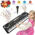 thumbnail image 1 of Electronic Piano Keyboard for Kids, 61 Keys Beginner Electric Piano with Microphone, Digital Music Piano, Portable Electronic Keyboard Piano, Musical Instrument Piano Toys for Girls Boys Gift, 1 of 9