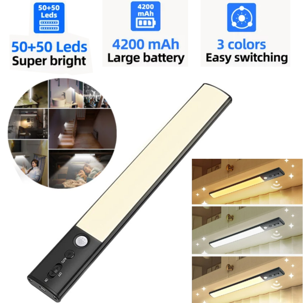 Haokaini LED Motion Sensor Under Lighting 4200mAh Battery