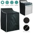 thumbnail image 1 of Haokaini Waterproof Washing Machine Cover, Washer and Dryer Cover with Zipper Design, Dustproof SunProof, for Front Load Washer Dryer, Black, 1 of 10