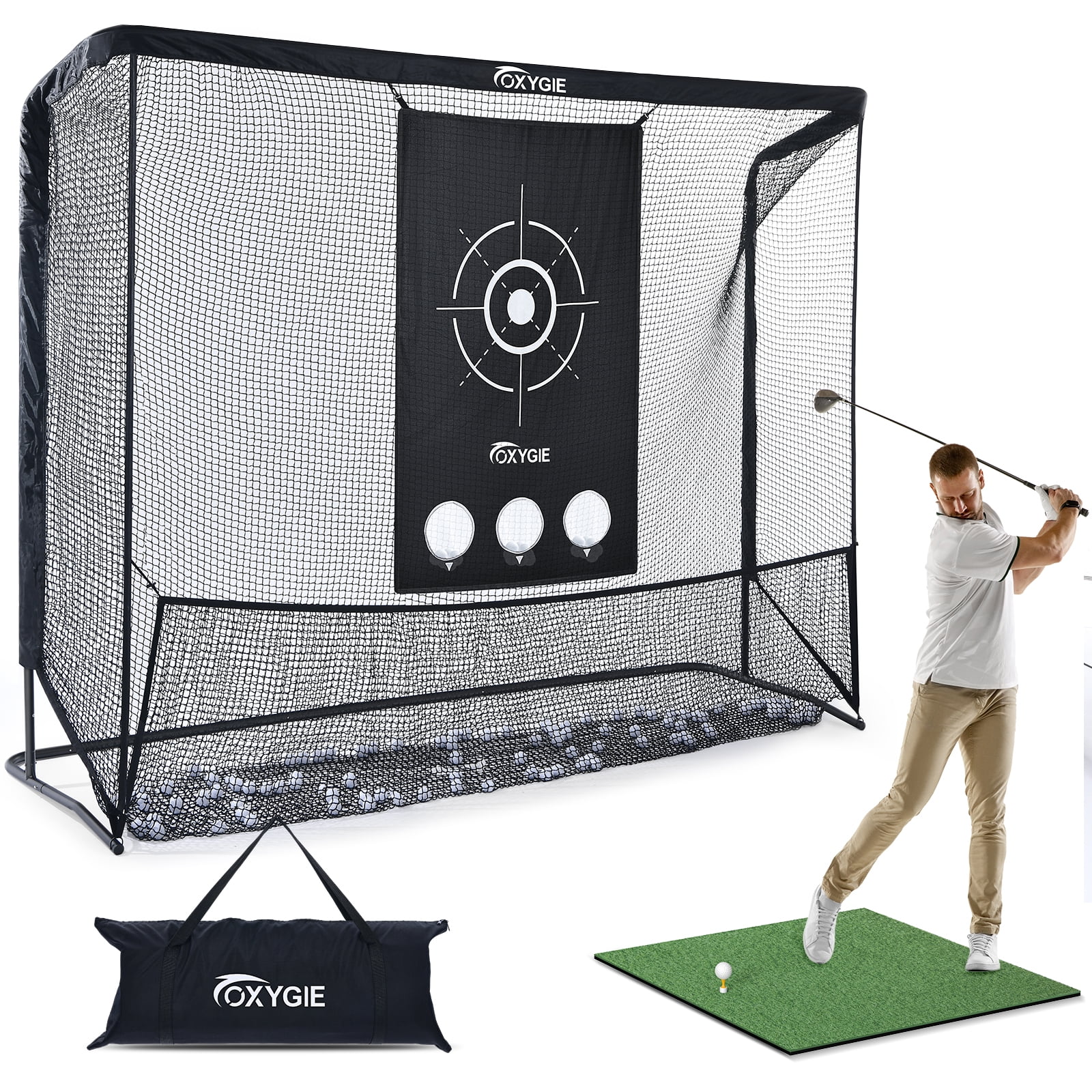 Haokelball Golf Net 10x7.5ft Golf Practice Net with Target Cloth Heavy