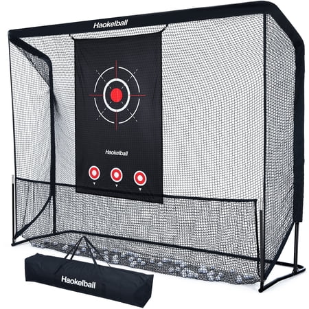 Haokelball Professional Golf Sport Net 10x7.5ft Grade Golf Practice Net with Target Cloth Heavy Duty Golf Hitting Net