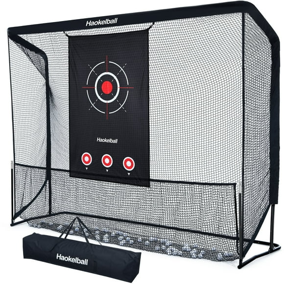 Haokelball Golf Net 10x7.5ft Golf Practice Net with Target Cloth Heavy Duty Golf Hitting Net
