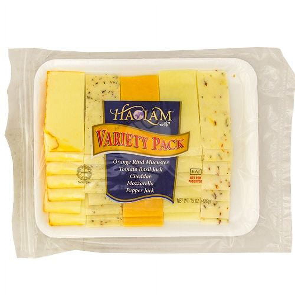 Haolam Variety Pack Orange Rind Mucuster, Tomato Basil Jack, Cheddar