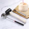 thumbnail image 1 of Haomacro Coconut Opener Stainless Steel Set of 3, Coconuts Opening Tool Kit for Meat Removal with Hammer & Stainless Steel Scraper, Coconut Shell Breaker Machine - for Fresh Coconuts Water, 1 of 4