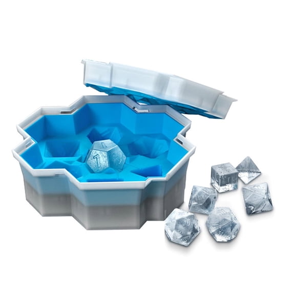 Haomacro Ice Mold Dice Shape 7 Cavity Non-stick Ice Cube Tray for Home