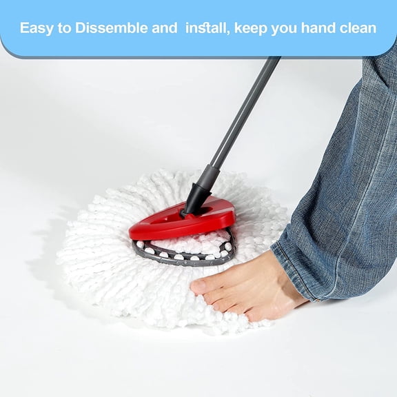 O-Cedar EasyWring Spin Mop Replacement Head, Microfiber Refill, 1 Count, Machine Washable 3 Pack