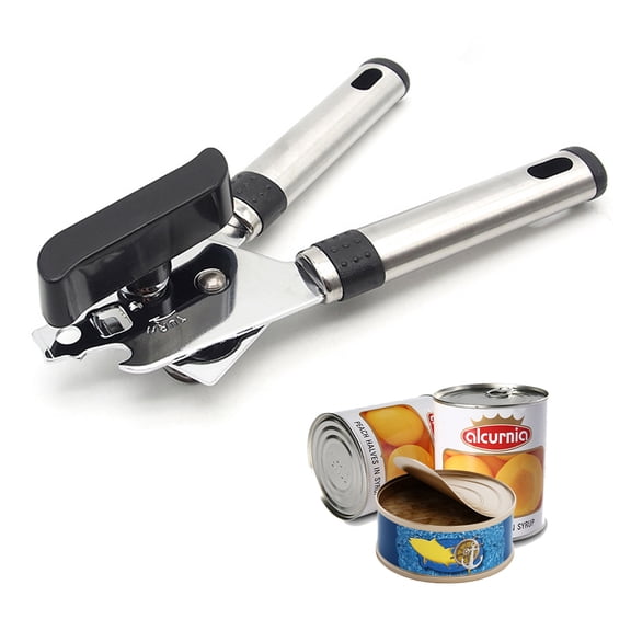 Haomacro Portable Can Opener, 3 in 1 Stainless Steel Handheld Manual Can Opener with Ergonomic Designed Comfort Grips