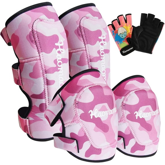 Haomaomao Kids/Youth Knee Pad Elbow Pads Wrist Guards Protective Gear Set,for Roller Skates Skating Skatings Cycling BMX Bike Skateboard Inline Scooter Riding Aldult Limit Sports Protective Device