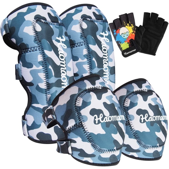 Haomaomao Kids/Youth Knee Pad Elbow Pads Wrist Guards Protective Gear Set,for Roller Skates Skating Skatings Cycling BMX Bike Skateboard Inline Scooter Riding Aldult Limit Sports Protective Device