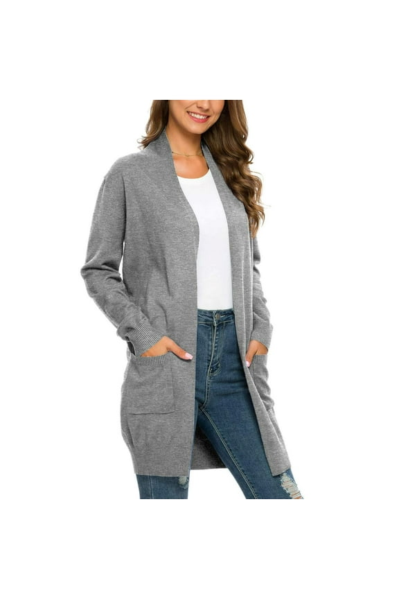 Women's Long Cardigan Sweater 2024 Fall Fashion Casual Oversized Knit Open Front Coatigan Jacket Coat Trendy Outfits