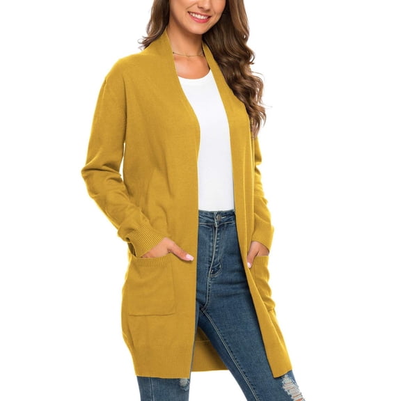 HAOMEILI Women's Long Cardigan Sweater 2024 Fall Fashion Casual Oversized Knit Open Front Coatigan Jacket Coat Trendy Outfits