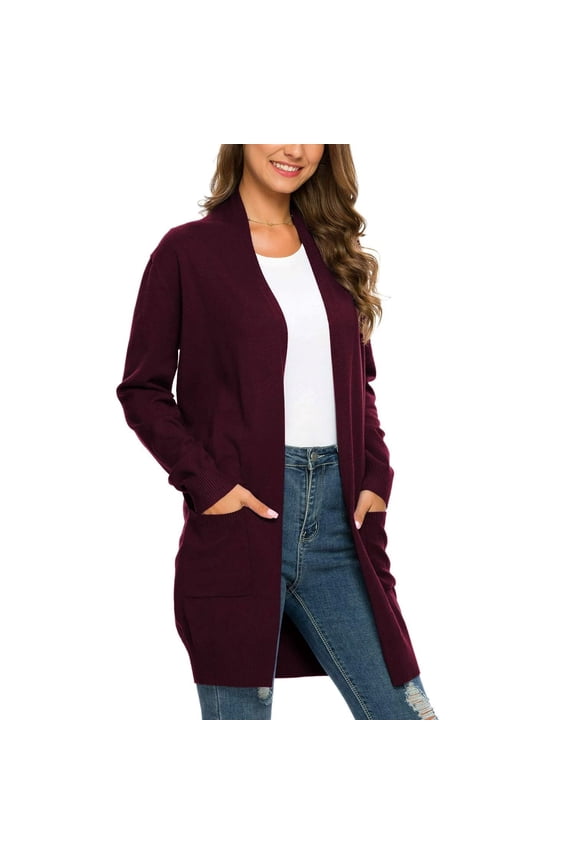 Women's Long Cardigan Sweater 2024 Fall Fashion Casual Oversized Knit Open Front Coatigan Jacket Coat Trendy Outfits