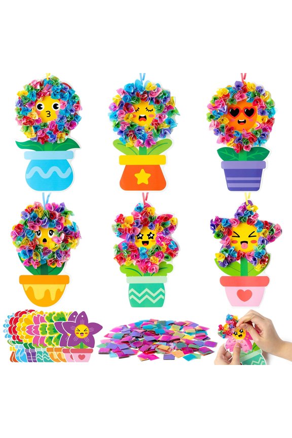 12 Pack DIY Making Your Own Flowerpot Handicrafts Kit for Wedding School Party