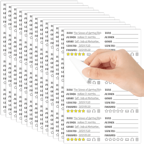 Haooryx 13 Sheets Book Review Sticker for Student Reading Notes