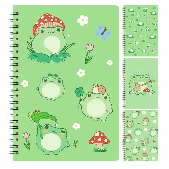 Haooryx Frog Notebooks for Teaching Rewards, A5 Spiral Notebooks,4pcs