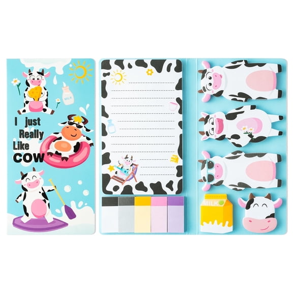 Haooryx Funny Cow Sticky Note, Self-Adhesive, 1 Count