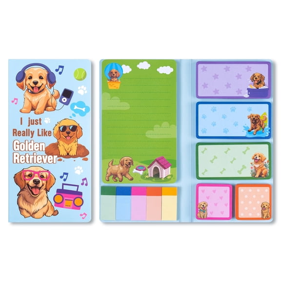 Haooryx Golden Retriever Sticky Note Pad for Students & Teachers Supplies, 1Pack