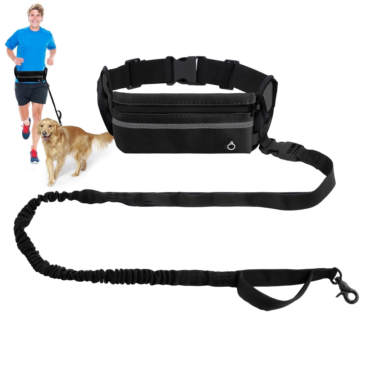 Haooryx  Dog Leash, Waist Bag Kit for Walking Jogging Running