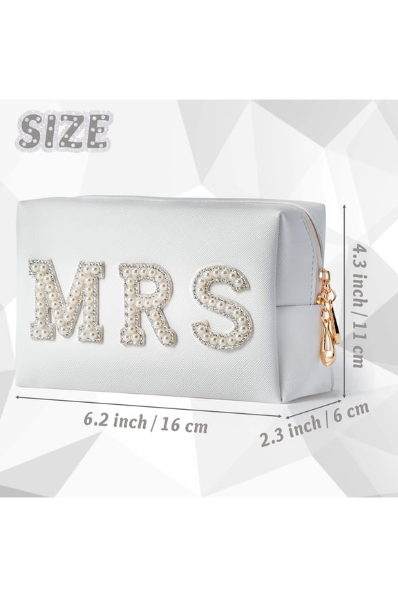 Patch MRS Makeup Bag with Zipper for Valentine's Mother's Day,1Piece