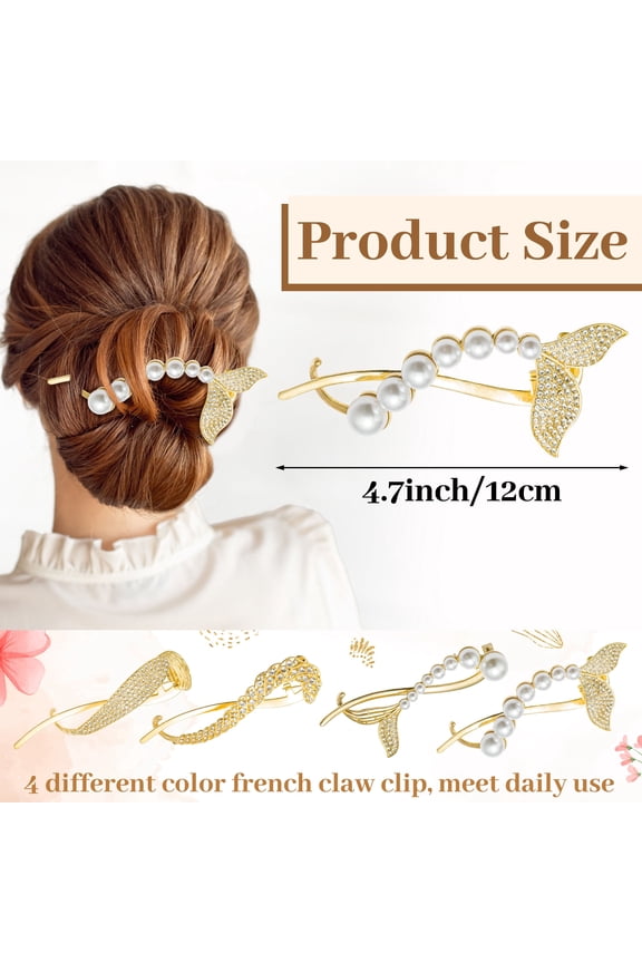 Rhinestone Hair Claw Clip ,Combs Barrettes Hairpin Hair Accessories,4Pcs