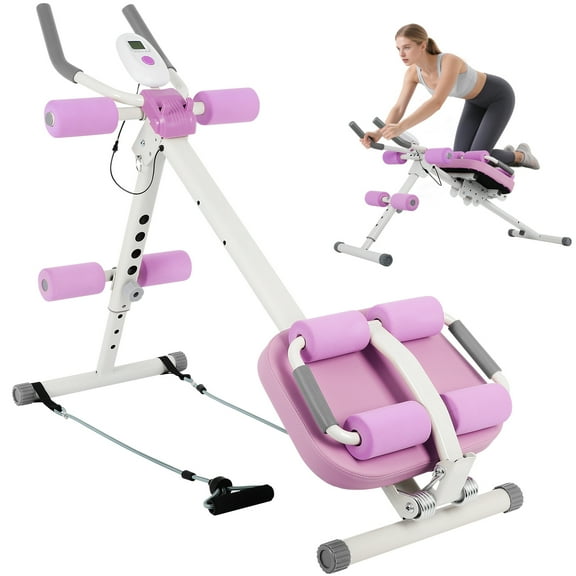 Haosegd 6 in 1 Adjustable Ab Trainer Machine, Multi-Functional Ab Workout Equipment for Home Gym