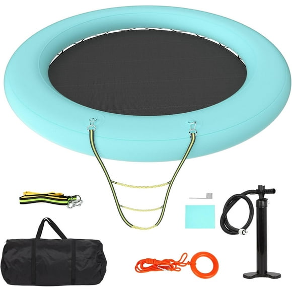 Haosegd 8FT Floating Water Hammock, Sunchill Pool Float Floating Island for Lake, Inflatable Water Hammock