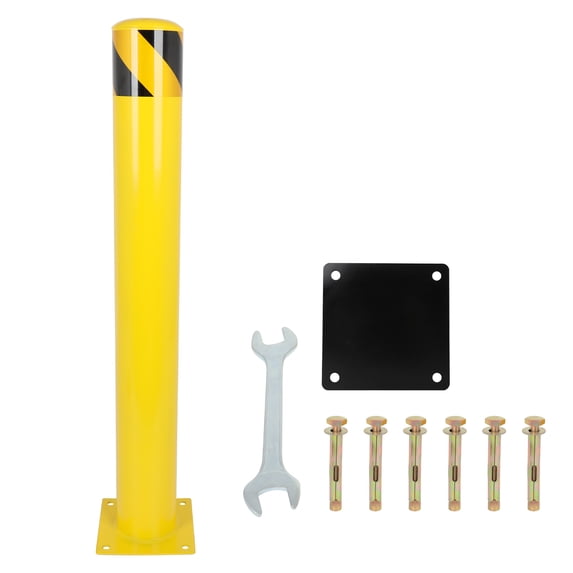 Haosegd Bollard Post, 36"x4.5" Safety Bollard, Traffic Safety Protection Post, Parking Post, 1 Pack
