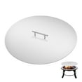 thumbnail image 1 of Haosegd Fit 25" Round Fire Pit Burner, 28" Round fire Pit lid,Stainless Steel Fire Pit Cover with Handle, High Tmperature Tesistant, for Round Fire Pits or Burner Pan…, 1 of 4